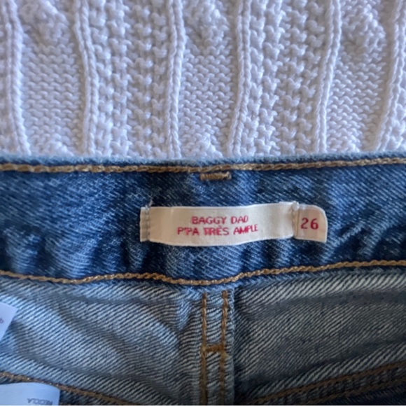 LEVI’S Baggy Dad Jeans Women 26 Dark Wash Mid Rise Barrel Ballon Wide 90s - Picture 14 of 15